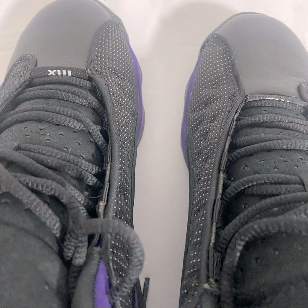 Jordan Air 13 Retro GS Black Court Purple Size 4.5Y/Womens 6 884129-015 NWB